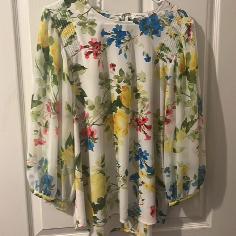 Calvin Klein Floral Prnt Blouse in large